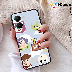 Ốp lưng iCase dành cho Realme C33 chất liệu viền dẻo lưng cứng nhám TPU có hai lỗ xỏ dây đeo in nổi 4D hình bộ sưu tập Color Fun 06