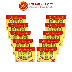 Combo 10 Hộp Yến Nhà Việt 18% Có Đường ( 6 lọ / hộp )