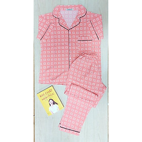 Đồ bộ mặc nhà pijama lụa họa tiết cực mát