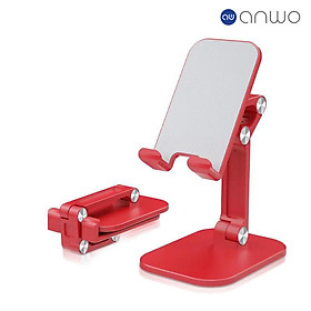 Giá Đỡ Điện Thoại ANWO Để Bàn, Chân Đế Máy Tính Bảng Chất Liệu Nhựa Cao Cấp Dùng Cho Máy Từ 4~13 inch, Nhiều Gốc Độ Điều Chỉnh Có Thể Xếp Lại Nhỏ Gọn - Hàng Nhập Khẩu