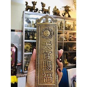 Mua Thẻ kim bài thiên quan tứ phước bằng đồng phong thủy