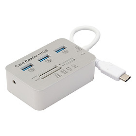 Cáp Type C Sang Hub Usb Kiêm Đầu Đọc Thẻ Đa Năng Cao Cấp AZONE