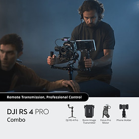 Gimbal máy ảnh DJI RS 4 PRO chống rung cho camera DSLR và Mirrorless tải trọng 4,5kg, quay dọc linh hoạt (DJI RS 4 PRO) - Hàng chính hãng