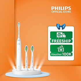 Bộ bàn chải điện Philips sonicare HX3671/23 + 2 đầu bàn chải thay thế HX6062/67 công nghệ sóng âm, bảo hành 2 năm