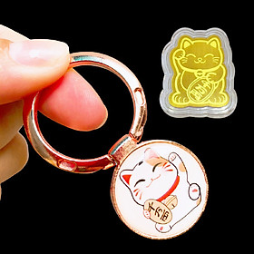 Mua Nhẫn Iring Dán Sau Ôp Lưng In Hình Mèo Thần Tài Siêu Đẹp   Giao Hình Ngẫu Nhiên  Kèm Theo Miếng Mèo Thần Tài Mạ Vàng  Gía Đỡ Iring Nhẫn 