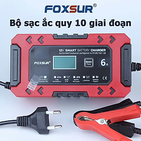 Mua Bộ Sạc Ắc Quy FOXSUR 12V Hàng Nhật – Sạc Thông Minh 10 Giai Đoạn  Khử Sunfat  Tự Động Ngắt Cho Ắc Quy 4AH - 120AH
