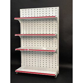 Mua Kệ Tole Lỗ áp tường (1 mặt)-Dài 90 x Rộng 35 x Cao 150 x 4 tầng