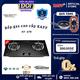 Bộ Bếp ga âm KAFF KF- 670 bao gồm: Bếp ga + chảo chống dính cao cấp + bộ van ga - Hàng chính hãng