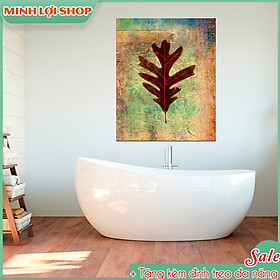 Tranh phòng tắm chiếc lá hiện đại tráng gương phalê TẶNG KÈM ĐINH TREO TPT27