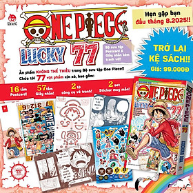 Truyện tranh One Piece Lucky 77 + Tăng kèm Postcard & Giấy nhắn kèm tranh vẽ (Chang Book)