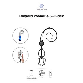 Lanyard PhoneTie 3 hàng chính hãng Bone - Màu Đen