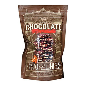 PEACOCK Real Dark Chocolate Almond Bark Thins 260g