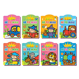 Sách – Combo 8 cuốn Bé Tô Màu ( 3-6 tuổi ) và Bộ 8 bút sáp màu Wax Crayons – ndbooks