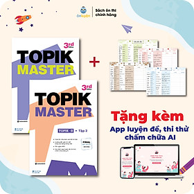 Sách TOPIK MASTER - Luyện đề TOPIK I + TOPIK II với Đề thi mẫu chuẩn cấu trúc, có chấm chữa chi tiết