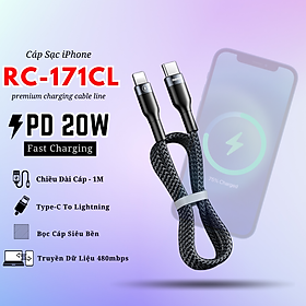 Mua Dây sạc chính hãng Remax Type C to iphone Remax RC-171cl cáp sạc nhanh 20w cho 14 pro max trở xuống Remax - Hàng Chính Hãng