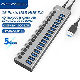 Mua Bộ Chia USB 3.0 16 Cổng ACASIS - Nguồn 12V 7.5A - HUB USB 16 Port - Hàng Nhập Khẩu