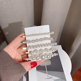 Set kẹp tóc ngọc trai - set 5 kẹp tóc xinh.