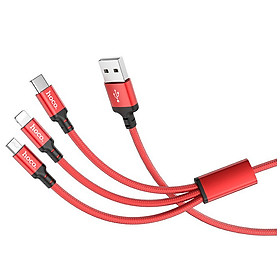 Mua Cáp sạc 3 đầu 2.4A Max Micro USB -Lightning -Type C ( 2 màu) - Hàng chính hãng