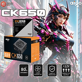 Mua BỘ NGUỒN MÁY TÍNH AIGO MODEL CK650 650W 80+ EFFICIENCY - Hàng chính hãng