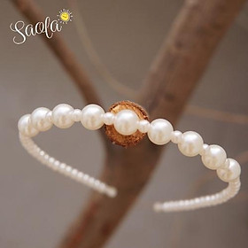 Băng Đô Bờm Cài Tóc Đính Hạt Phong Cách Hàn Quốc Tiểu Thư Công Chúa - SAOLA CLOTHING - HB001