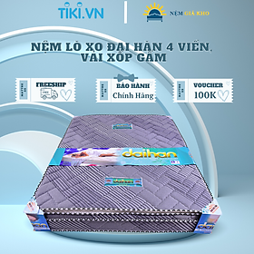 Nệm lò xo Đại Hàn 4 viền bóc vải 160x200x30cm