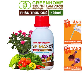 Phân Trùn Quế Greenhome, Lavamix, 100ml, Hữu Cơ Sinh Học, Thuỷ Phân Đậm Đặc, Bón Rau, Hoa, Kiểng - DỊCH TRÙN QUẾ 100ML