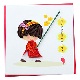 Thiệp Giấy Xoắn Năm Mới Việt Net VN1NY110010E1 (10 x 10 cm)