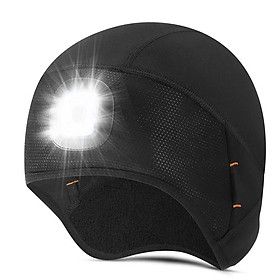 Warm High Elasticity Hat with Light Outdoor Night Run Cap with Detachable Light Fishing Cycling Washable Hat