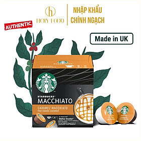 Mua Cà phê viên nén vị Caramel Macchiato Starbucks dành cho máy Dolce Gusto Hàng nhập khẩu Anh hộp 12 viên