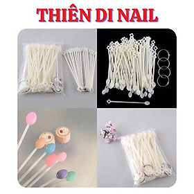 Móng que sơn mẫu nail - túi 50 chiếc, móng que kẹo tròn
