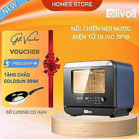 Mua Nồi Chiên Không Dầu  Nồi Chiên Hơi Nước OLIVO SF18 Thương Hiệu Mỹ Cao Cấp Gồm 50 Chức Năng Làm Bít Tết Hấp Nướng Hâm Nóng Đa Năng Dung Tích 18 Lít Công Suất 2450 W - Hàng Chính Hãng