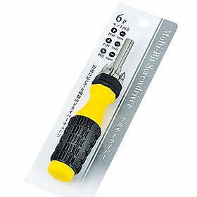 Bộ tô vít 6 đầu 16cm nhựa, thép không gỉ hàng nhập từ Nhật Bản
