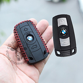 Bao da chìa khóa BMW series 3 5 handmade da thật 001
