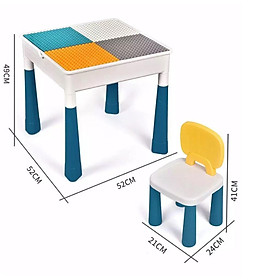 Mua Bộ Bàn Đa Năng lắp ráp 2 mặt CỠ LỚN CHỈNH ĐƯỢC SIZE   Bàn Xếp Hình Giáo Dục TRẺ EM TỪ 2 - 10 TUỔI