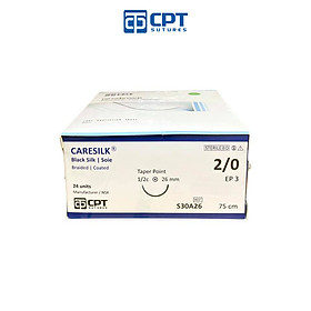 Chỉ phẫu thuật không tiêu CPT Caresilk Silk số 2 0 - S30A26