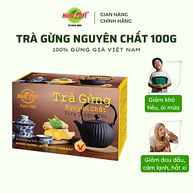 Trà Gừng Hòa Tan Nguyên Chất Hỗ Trợ Tăng Cường Sức Khỏe Hệ Miễn Dịch 100g