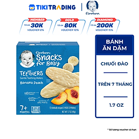 Bánh Gạo Gerber vị Chuối Đào 48g cho trẻ trên 7 tháng tuổi