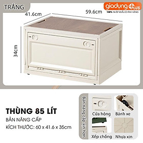 Mua Hộp Đựng Đồ Picnic Mặt Vân Gỗ Gấp Gọn  Nhựa PP Chắc Chắn (Dung Tích 30L & 55L