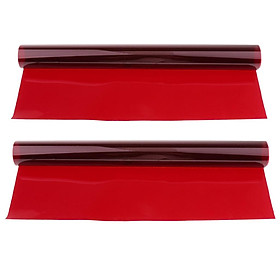 2x 40*50cm Paper Gels Color Filter for Stage Lighting Redhead Light - Red