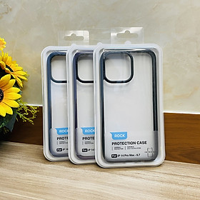 Ốp lưng dành cho iPhone 14 Pro Max Rock viền màu- Hàng chính hãng