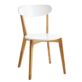 Ghế bàn ăn JYSK Jegind gỗ công nghiệp màu tự nhiên/trắng 45x79x50cm