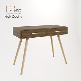 Mua  Happy Home Furniture  OSRI  Bàn trang điểm 2 ngăn kéo - chân gỗ chéo    100cm x 45cm x 75cm ( DxRxC)  BAN_004