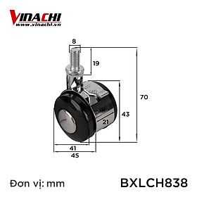 Mua Bánh Xe - Bánh Xe Lăn Inox Chốt Vặn Khoá Hãm Dùng Cho Nội Thất VĂn Phòng