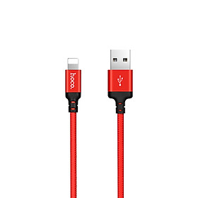 Cáp sạc nhanh Lightning Hoco X14, dây sạc bọc dù chống đứt, chống rối, hỗ trợ truyền dữ liệu dành cho iPhone XS max/iPhone 11/iPhone 11 Pro max, sạc nhanh 2A Max - Hàng chính hãng
