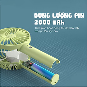 Mua Quạt sạc mini cầm tay / để bàn YOOBAO F3S - 2000mAh Có 3 chế độ gió Nhỏ gọn tiện lợi nhiều màu sắc HÀNG CHÍNH HÃNG
