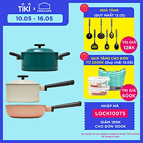 Bộ Nồi Chảo Sâu Lòng 3 Món Decore Locknlock LDE1181IHS01 (LDE1202IH/LDE1181IH/LDE1225IH)