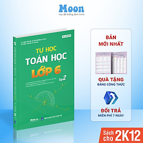 Sách ID Tự Học Toán Lớp 6 chương trình sách giáo khoa mới kết nối tri thức, cánh diều, chân trời sáng tạo Moonbook