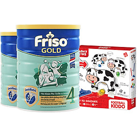 Bộ 2 lon sữa Bột Friso Gold 4 Cho Trẻ Từ 2-4 Tuổi 1.5kg + Tặng set chơi Golf con bò
