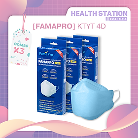 FAMAPRO - 4D 10 CÁI HỘP Khẩu trang y tế kháng khuẩn cao cấp Famapro 4D đạt