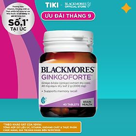 Viên Uống Hỗ Trợ Tuần Hoàn Máu Não Blackmores Ginkgoforte Lọ 40 Viên